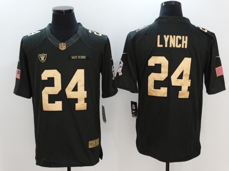 Men's Las Vegas Raiders Marshawn Lynch #24 Black Jersey